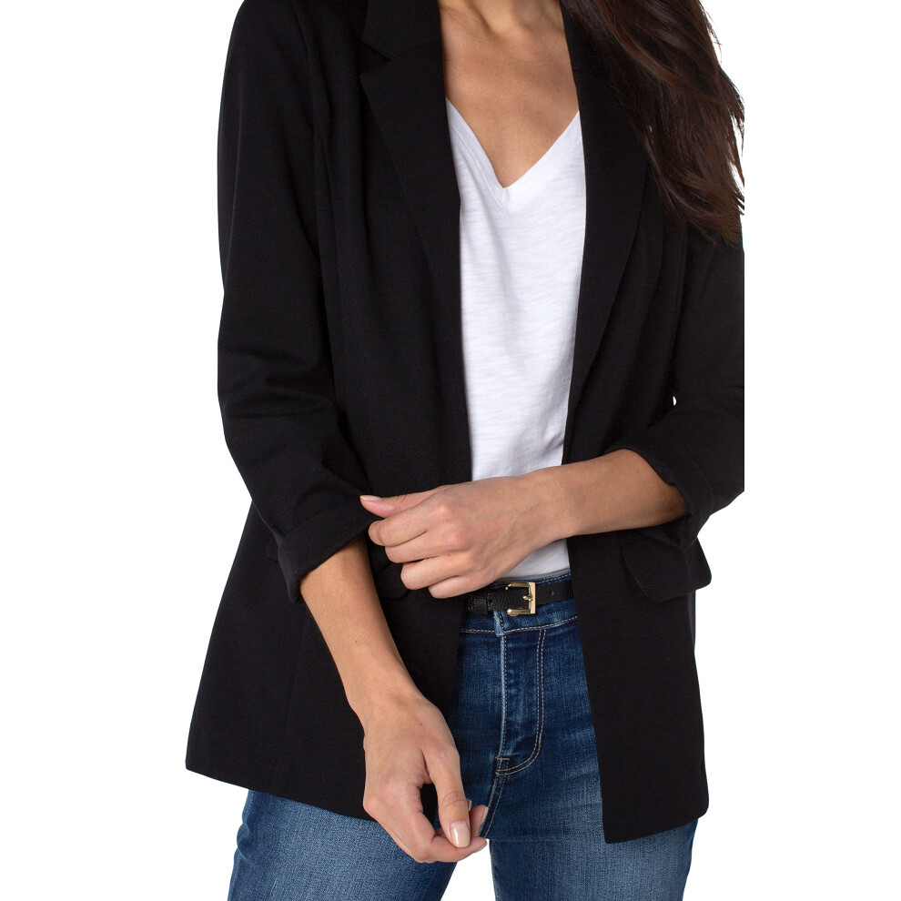 Liverpool Women's Boyfriend Blazer with Princess Dart  Black  XL