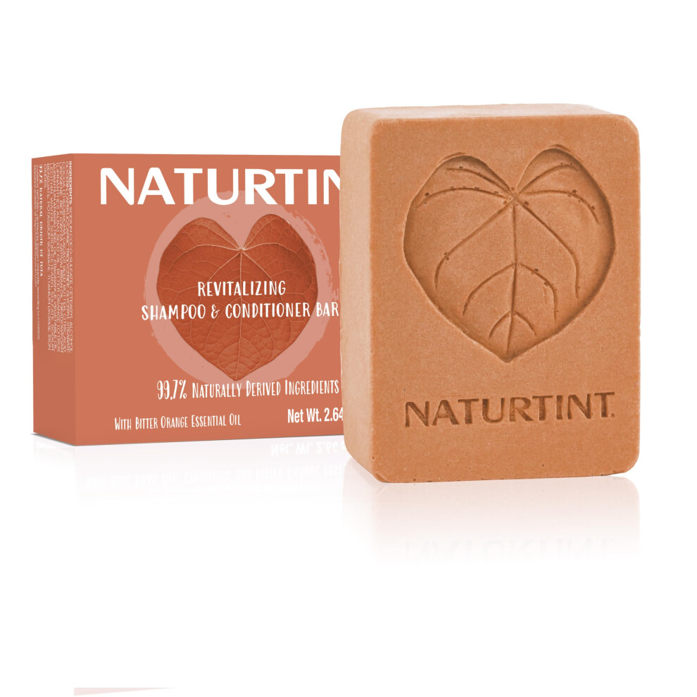Natuurlijke Uniformen Orange Naturtint Shampoo & Conditioner Bar - Naturally Derived Ingredients, Cruelty Free, All Hair Types, Travel Approved