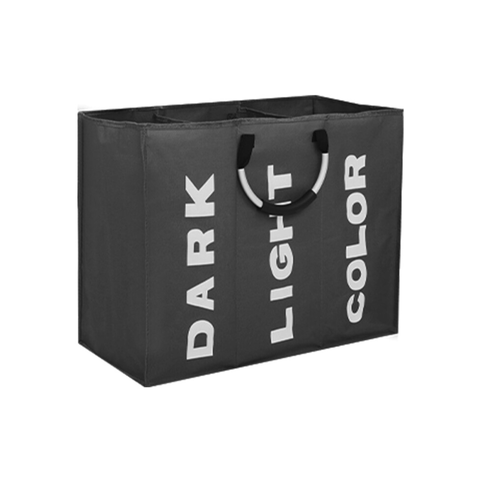 (120L black) 50L/80L/120L Laundry Basket with Handles Fabric