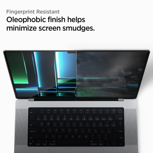 Spigen Protetor de tela de vidro temperado com Spigen [GLASTR Slim] projetado para MacBook Pro 14 polegadas (M3 / M3 Pro / M3 Max / M2 Pro / M2 Max / M1 2