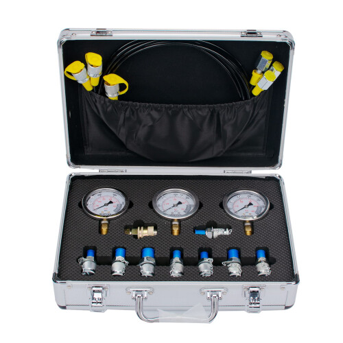 YFIXTOOL Hydraulic Pressure Test Kit for Excavator  Includes 9 Couplin