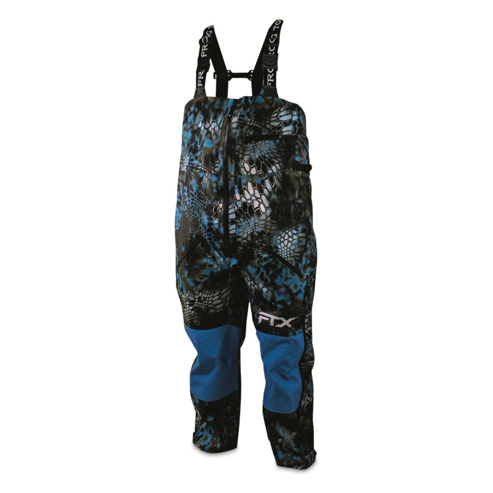 FROGG TOGGS Men's FTX Armor Premium Waterproof Rain Fishing Bibs Kryptek Neptune Medium