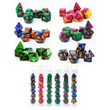 Bescon Mini Tvåfärgad Polyhedral RPG Tärningsset 10MM, Litet Tärningsset D4-D20 i Tub, 42pcs