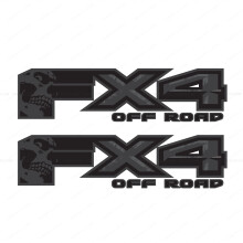 FX4 Off Road Decal Replacement Sticker F 150 Emblema de noptiera pentru 4x4 Truck Super Duty (FX4 Off Road Decal Skull)