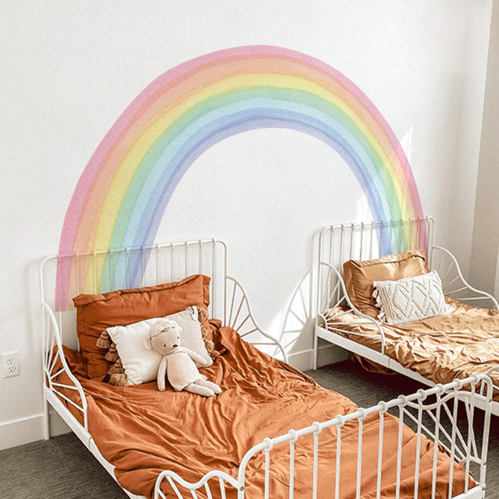 Lustiges Cokid Funlife Fabric Peel And Stick Large Rainbow Wall Mural Stickers Precu