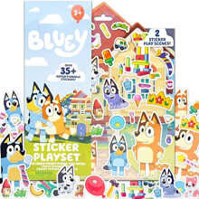 Horizon Group USA Bluey Sticker Playset 2 Sticker Play Scenes 35+ Re