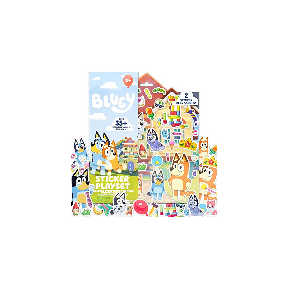 Horizon Group USA Bluey Sticker Playset 2 Sticker Play Scenes 35 ...