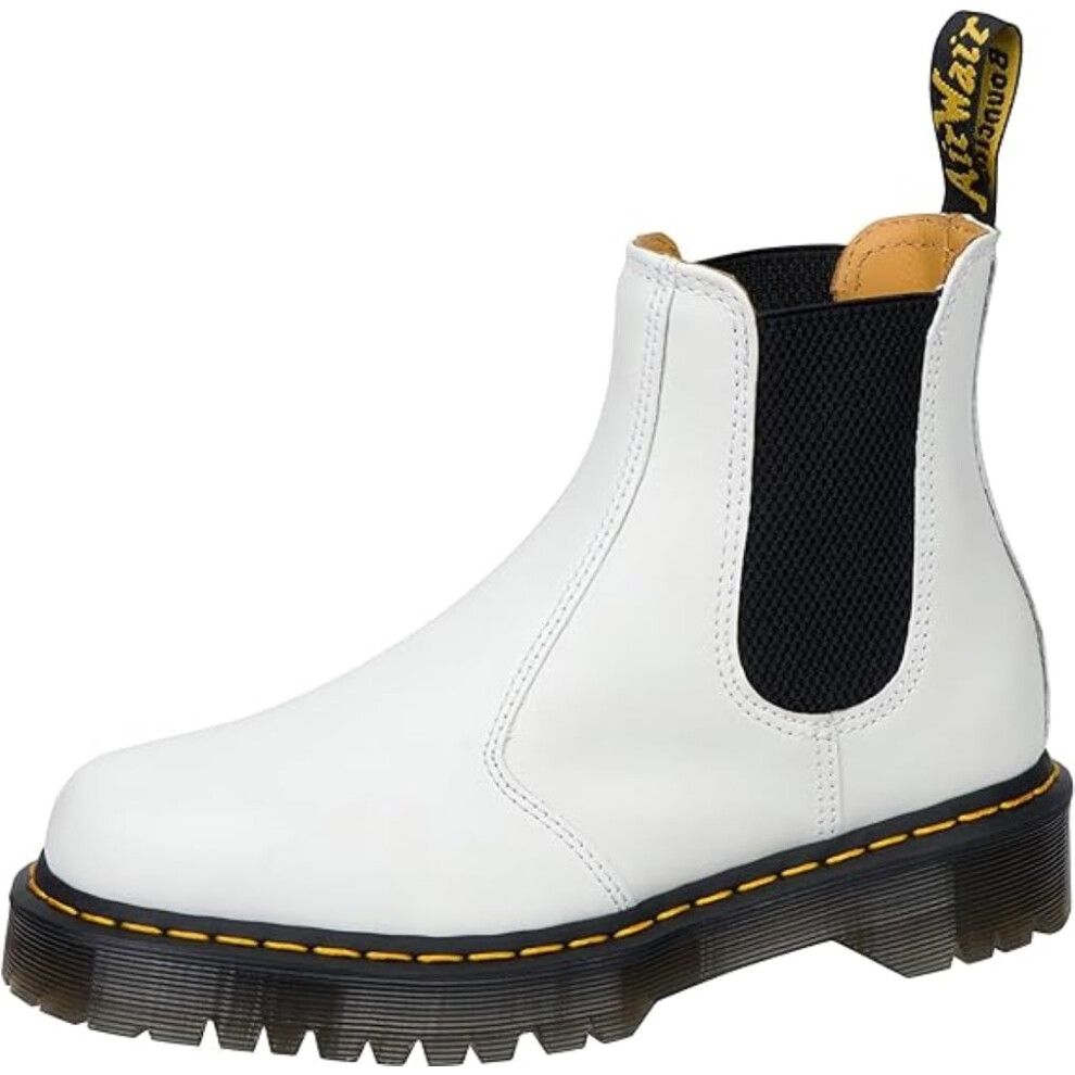 Dr. Martens  Unisex 2976 Bex Chelsea Boots  White Smooth  6 US Women/5