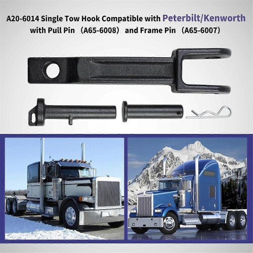 A20-6014 Single Tow Hook for / (A65-6008) with Pull Pin and Frame Pin 1