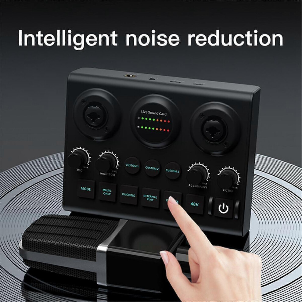 Microphone Sound Card Live Sound Card Singing Performance Sound Card for Microphones and Musical Instruments