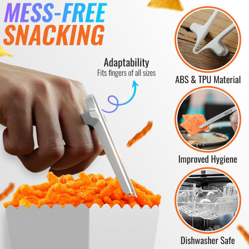SNACTIV PRO Δάχτυλα Τσιμπίδες για Παίκτες - Επίσημο Εργαλείο Σνακ του Μέλλοντος 1