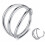 Yrogcu 16G 10mm Ασημένιες Ρινικές Ρίγες Lip Septum Clicker 1