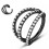 Yrogcu 16G 8mm Μαύρα Τριπλά Ρινικά Δαχτυλίδια με Καθαρό Ζιρκόν Λαβίδα Septum 1