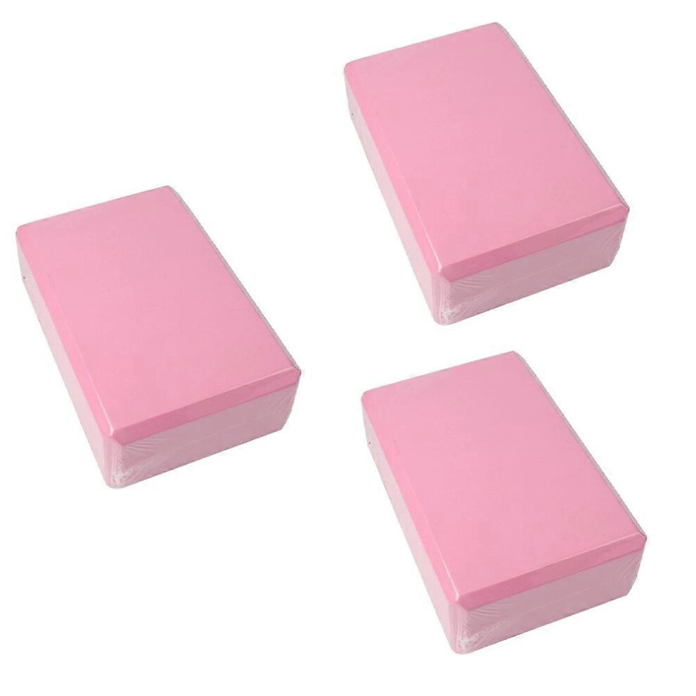Yoga Bricks, Exercise Bricks, Yoga Supplies, Children's Dance Bricks, High-Density Foam Bricks Pink