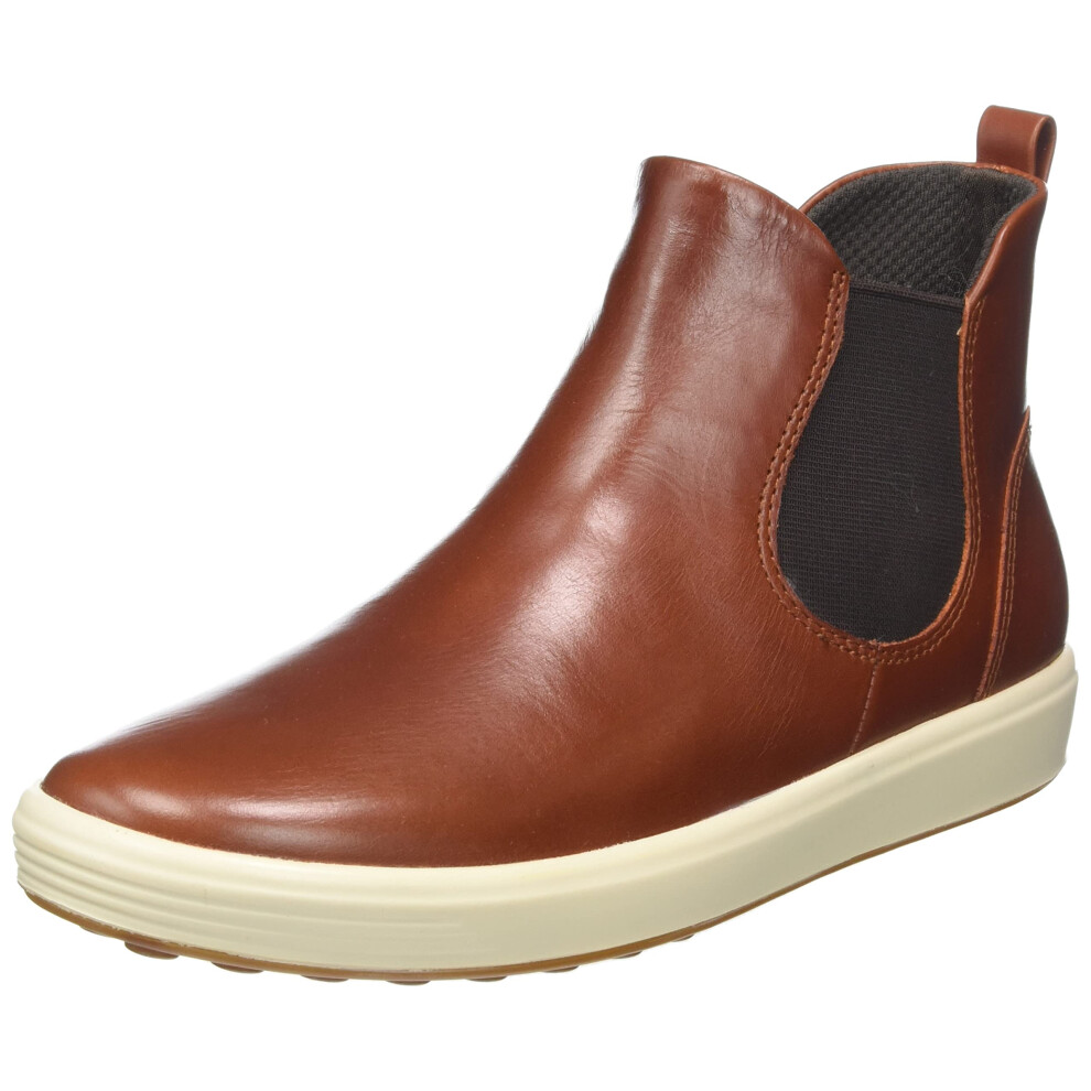 EccO Womens Soft 7 chelsea Ankle Boot  cognac  8-85