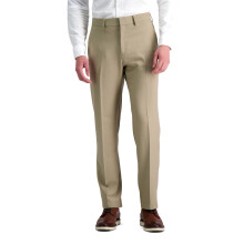 Haggar Men's Premium Comfort Dress Straight Fit Flat Front Pant Meidu