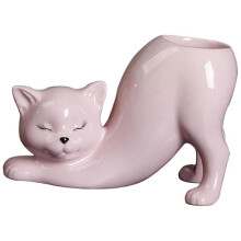 Cute Cat Tail Flower Pot, Ceramic Cartoon Animals, Succulent Cactus Flower Pot