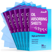High-Performance Oil Blotting Sheets for Face - 6 pack (300 sheets) -