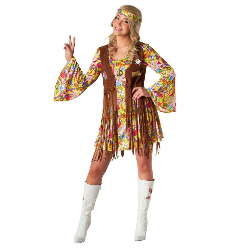 Morph - Costume Hippie Femme - Robe Hippie - Tenues Ann   es 70 - Costume Ann   es 70