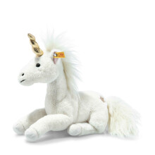 Steiff 067679 Unica Floppy Licorne 27 cm Blanc
