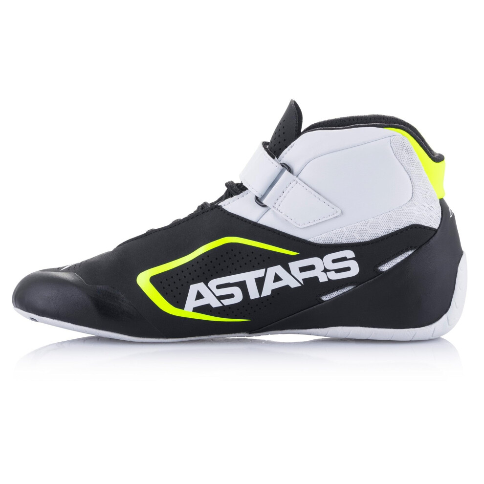 Alpinestars Tech-1 K V2 Shoes - 12.5 Black/White/Yellow 8059175944055