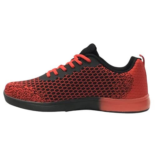 Pyramid Men's Path Lite Seamless Mesh Bowling Shoes - Red/Black Size 1 2