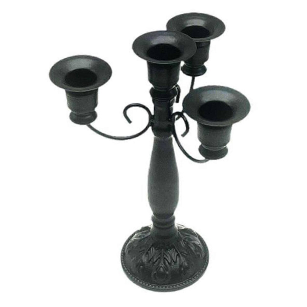 Multi-Arm Candle Candle Holder Wedding Centerpiece Candle Holder Vintage Design High Elegant Candle Holder Black