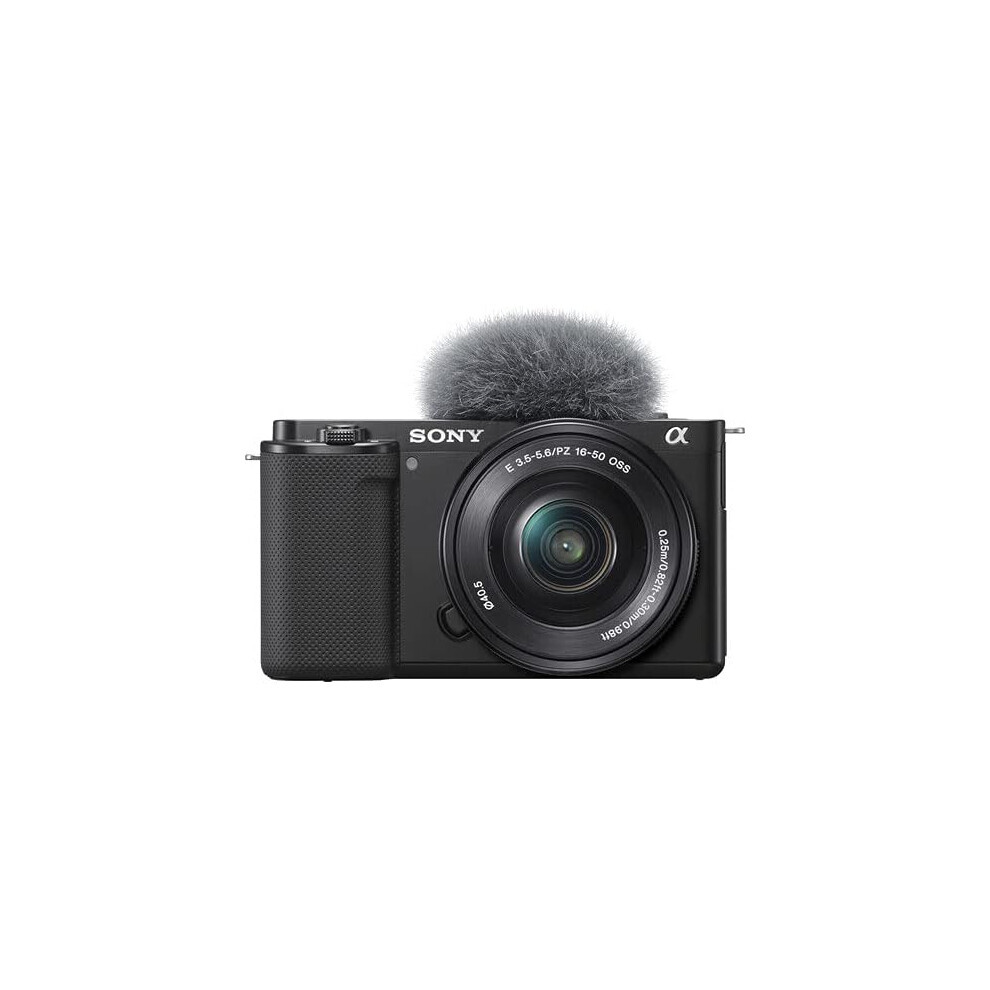 Sony ZV-E10 Mirrorless Camera with 16-50mm Lens (ILCZV-E10L) (Black)