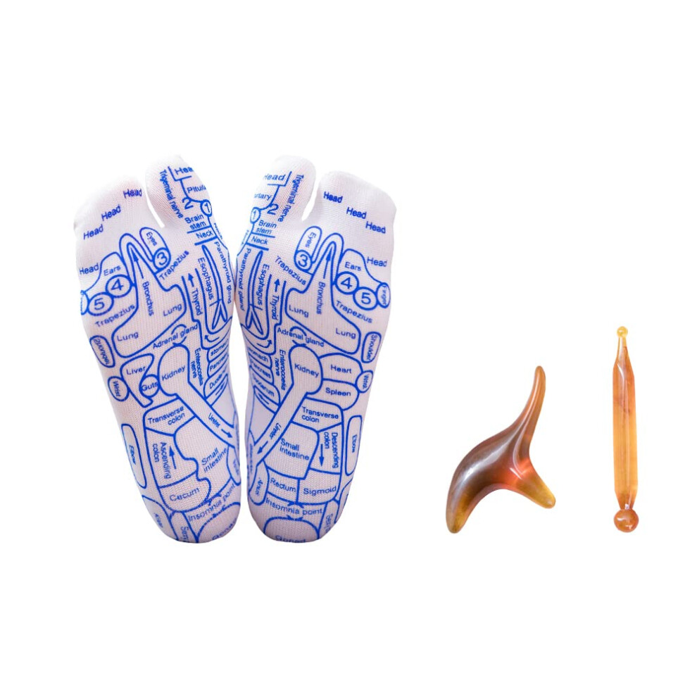 Broman Reflexology Socks With Trigger Point Massage Tool Foot Pain Re