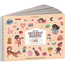 All The Different Rooms Fashion Sticker Coloring Book for Girls and Boys 500 Stickers 12 Scenes by Cupkin Side by Side