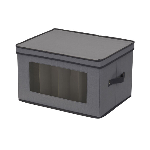 Household Essentials gray Stemware Storage Box
