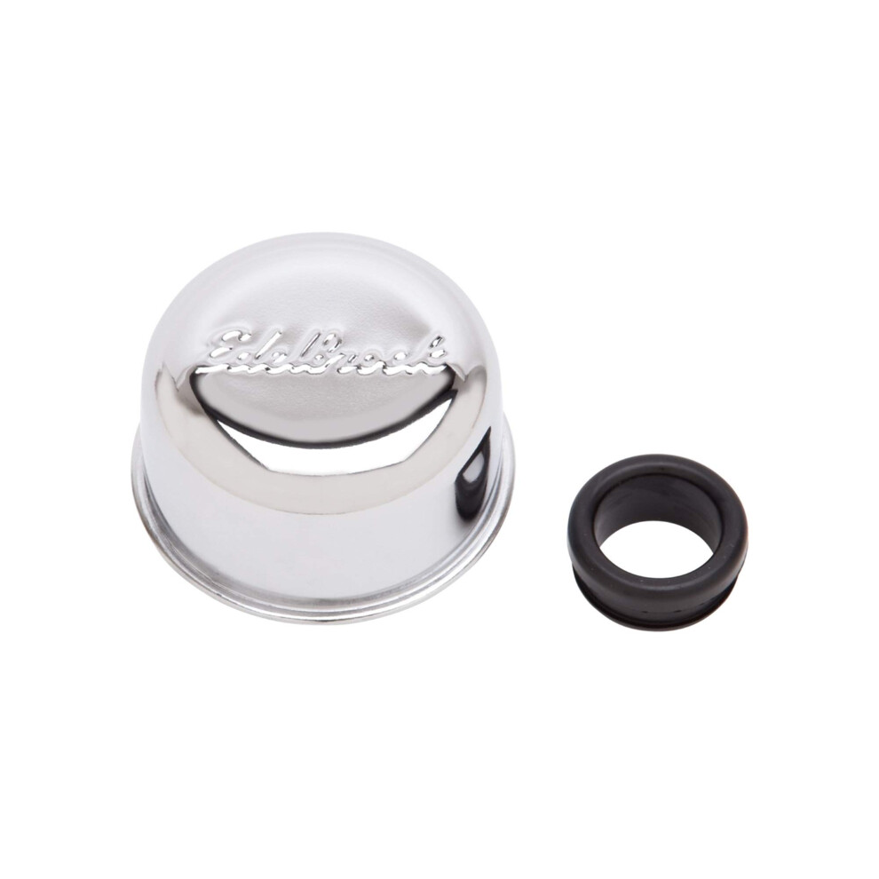 Edelbrock 4405 Signature Series Push-On Round Valve Cover Breather Black 085347044054