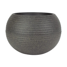 The HC Companies Vaso Esférico Atlas de 20 cm - Leve Decorativo Redondo para Plantas de Interior e Exterior, Marrom