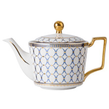 CWLWGO- TEAPOT ROYAL TEAPOT EUROPURAL STYLE Cramic Ta Pot Blooming & Loose Leaf Taapot - 24 onces non inclus Infuseur en acier inoxydable amovible.