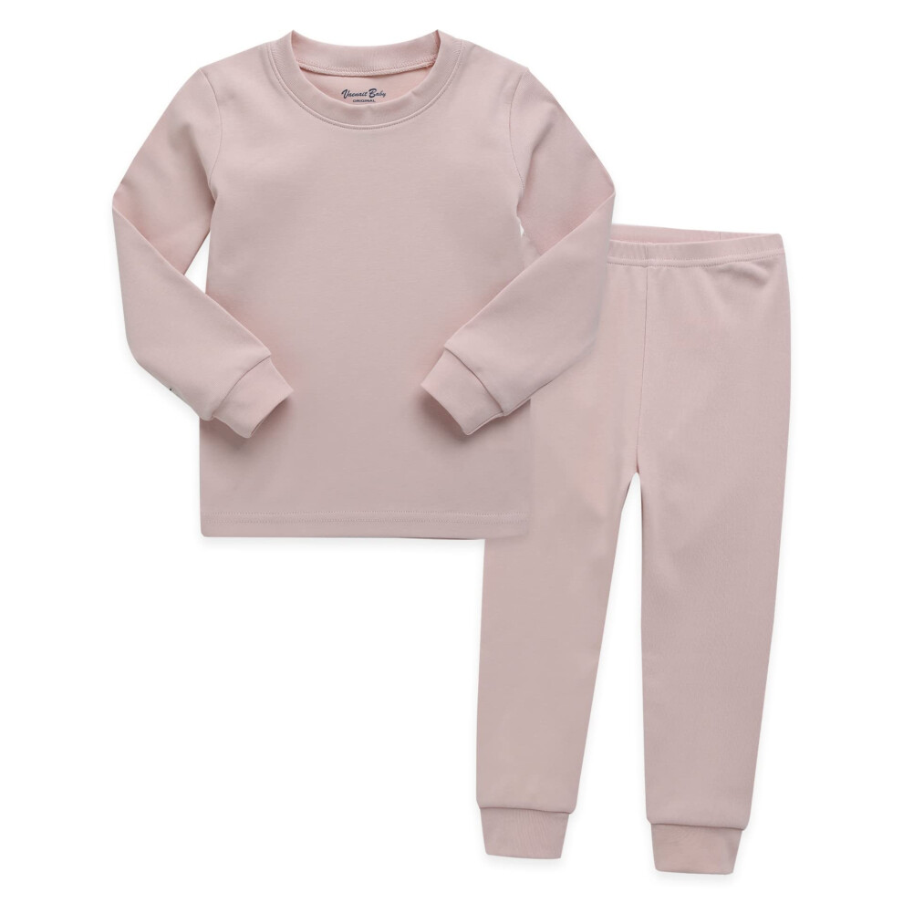 VAENAIT BABY Ensemble de pyjama en coton pour b   b    et enfant en bas    ge, 2 pi   ces, basique, cr   me, rose, 2XL