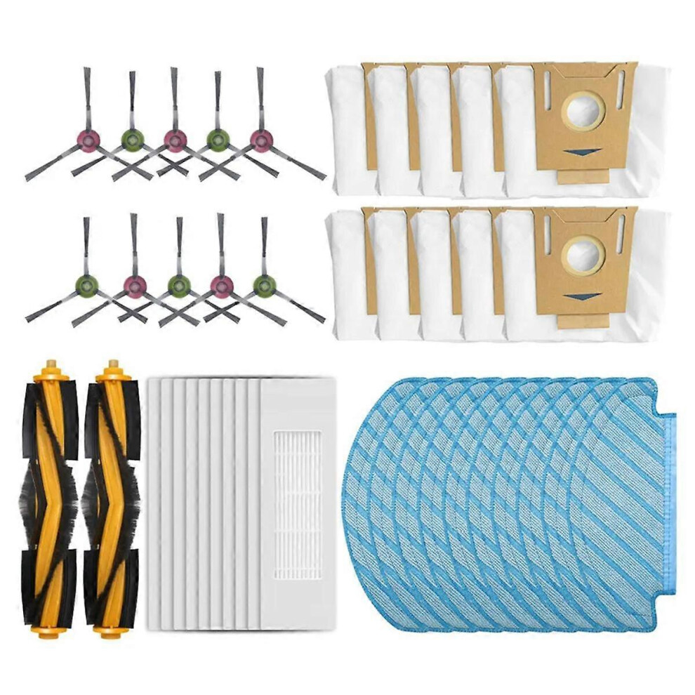 For N10 / N10 Plus Roller Side Brush Hepa Filter Mop Cloths Dust Bag Robot Vacuum Cleaner Accessories