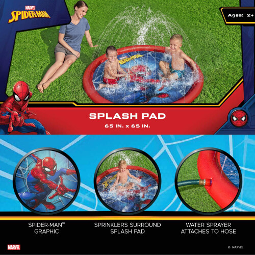Bestway Marvel Spider-Man Splash Pad | Εξωτερικό Σαπούνι Νερού για Παιδιά | Για Παιδιά 2 Ετών και Άνω 2