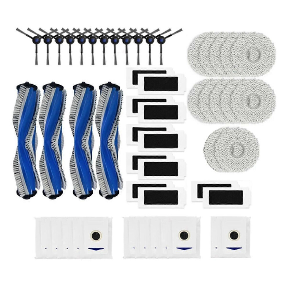 For T30 Pro / T30 Pro Omni / M12 Pro+ Main Roller Side Brush HEPA Filter Mop Pads Dust Bags Spare