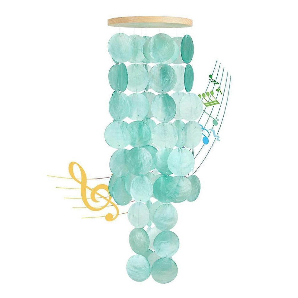 Wind Chimes for Outside - Shells Windchime Coastal Style Decor for Indoor/Outdoors, Garden Decor, Great for Women