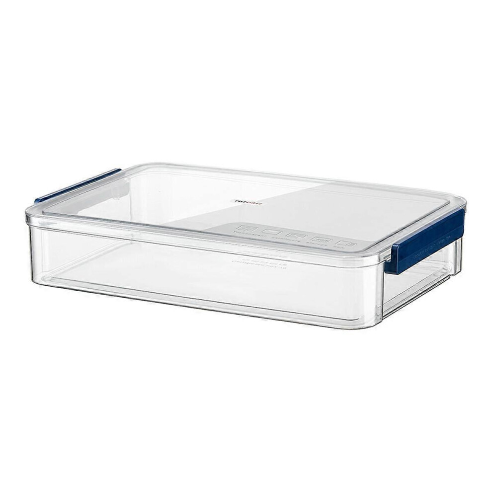A4 Transparent Storage Box Portable Plastic Document Stationery Jewelry Storage Case School Home Office Supplies Blue