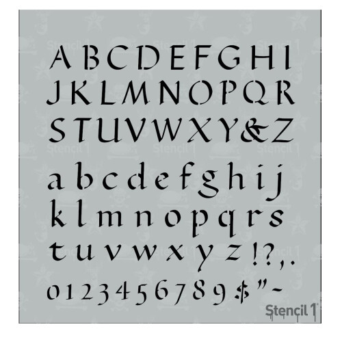 Calligraphy 1/2"""" Letter Stencils (5.75x6)