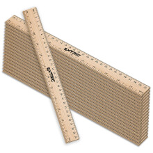 Linealer 12 tommer linealer Bulk til klassev?relset - tr?lineal til b?rn 25 pakke Fantastisk til skoleklassev?relse Imperiale og metriske m?l til