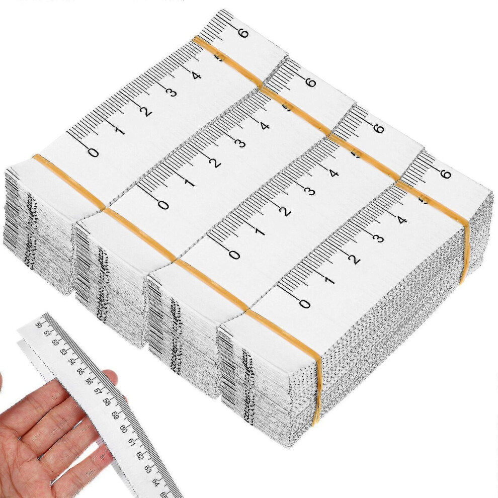 (As Show, One Size) 100 Pcs Paper Tapes Measure Disposable Paper Measuring Tapes Double-Scale Body Measurement Tapes Flexible Wound Measuring Rulers 5063595907913