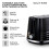 Tower Tower Solitaire Black Kettle 2 Slice Toaster & Digital Microwave  Set 3