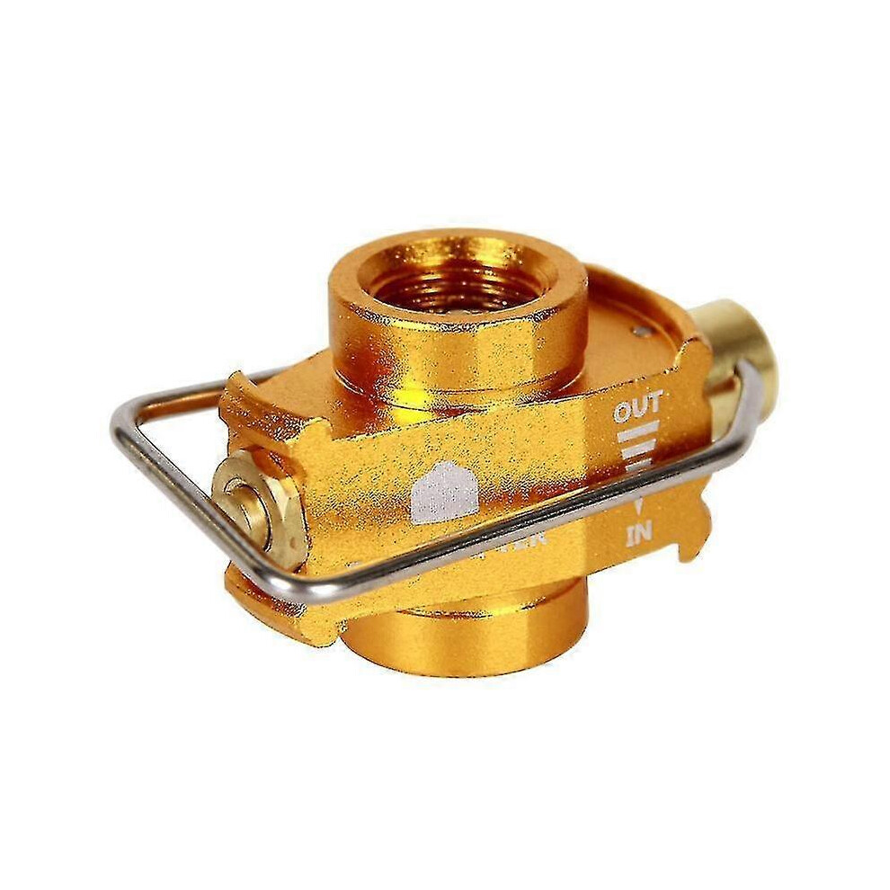 (As Show, One Size) Camping Gas Saver Plus Gas Converter Shifter Refill Flat Tank Conversion Adapter Camping Gas Adapter Valve,Golden 5062994753343