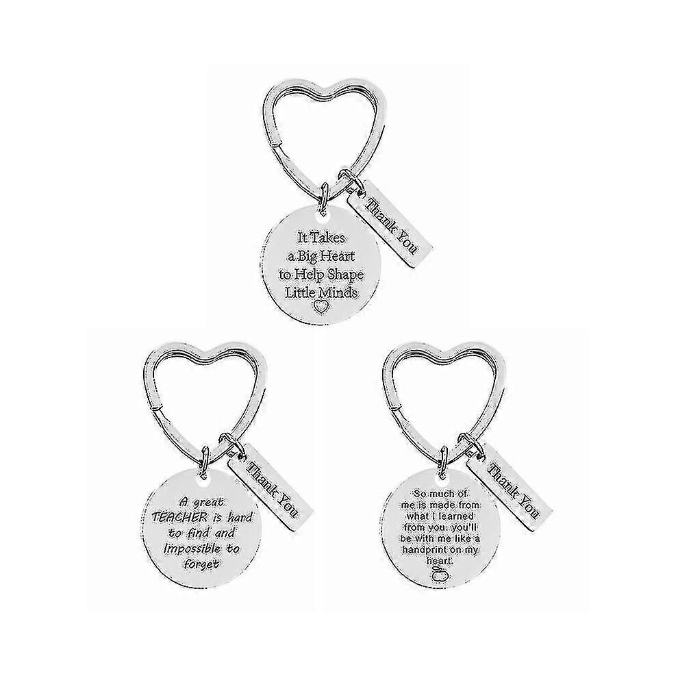 (As Show, One Size) 3Pcs Teacher's Day Keychain Teacher Appreciation Keychain Gifts For Teachers Jewelry 5062994764561