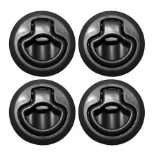 (Black, One size) 2.4" Plastic Marine Boats Round Deck Lock Without Key Flush Pull Slam Latches