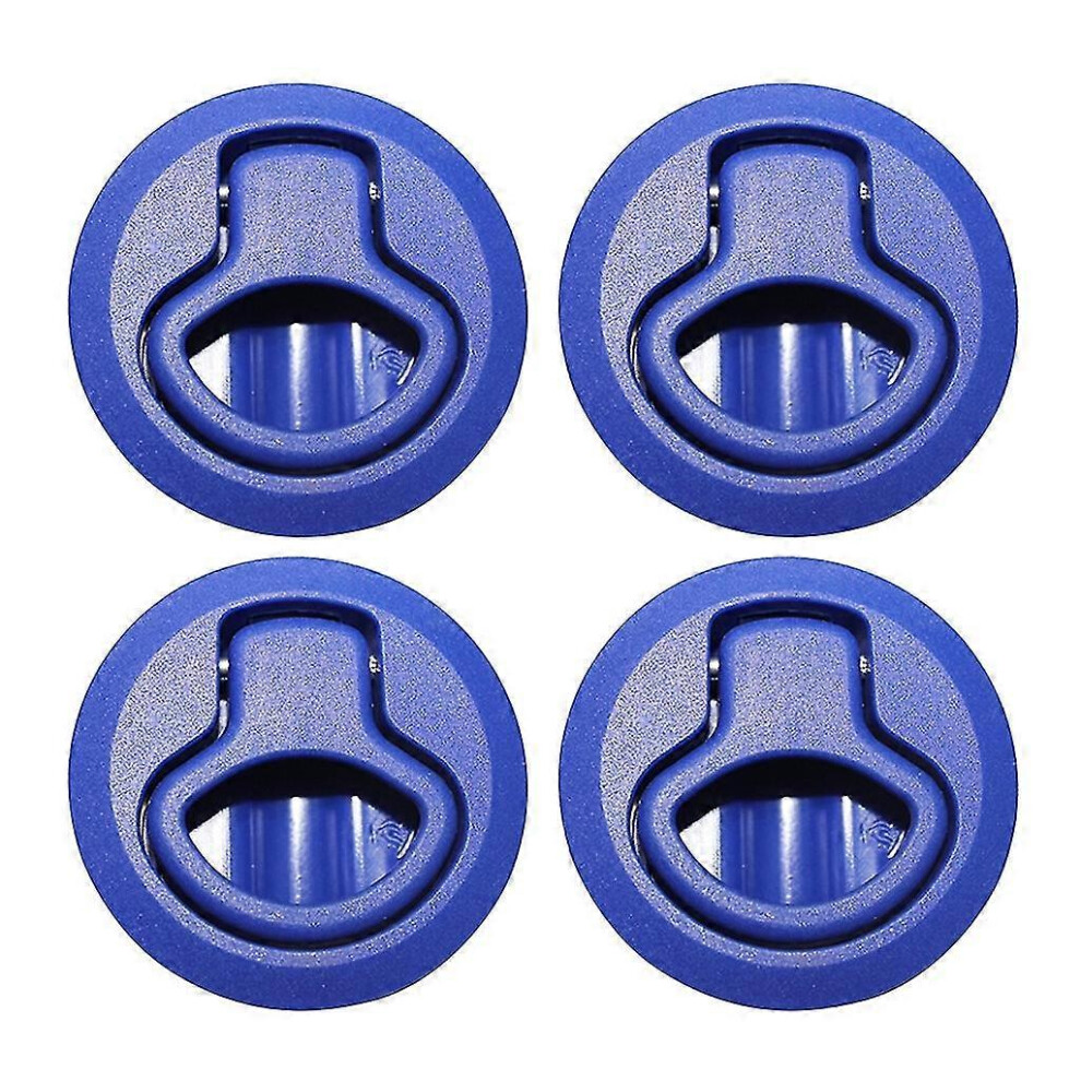 (Blue, One size) 2.4" Plastic Marine Boats Round Deck Lock Without Key Flush Pull Slam Latches-image-OPC-PG92WH7-NEW
