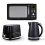Tower Tower Solitaire Black Kettle 2 Slice Toaster & Digital Microwave  Set 1