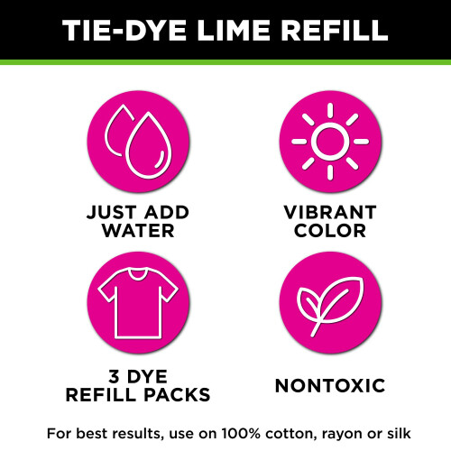 Tulip One-Step Tie-Dye Kit Αναγκαία Υλικά, Λάιμ Πράσινο 2